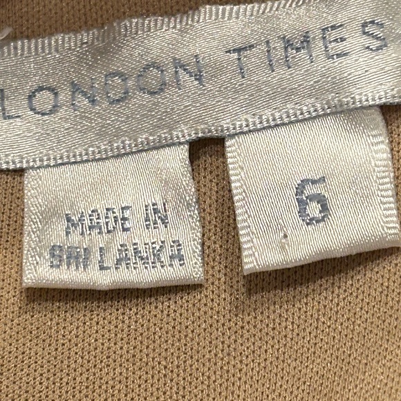 London Times tiered sleeveless cocktail‎ dress in champagne color size 6 - Picture 12 of 14
